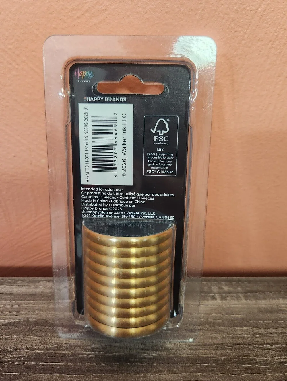 New The Happy Planner Expander Metal Disc Set - Black & Gold
